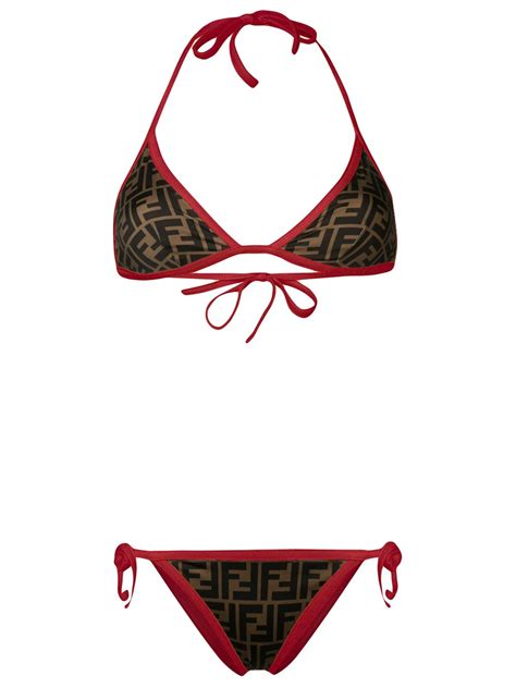 fendi bikini rot|Fendi bikini monogram.